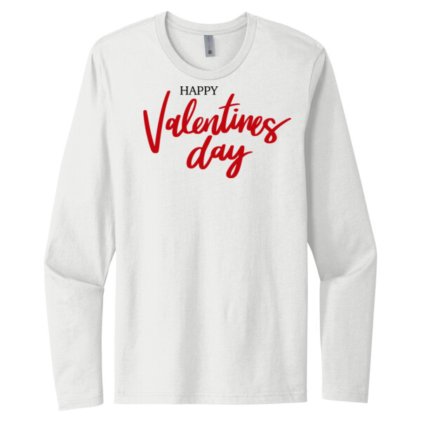 Happy Valentines Day 1 - Unisex Premium Cotton Long Sleeve T-Shirt Thumbnail