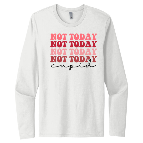 Not Today Cupid - Unisex Premium Cotton Long Sleeve T-Shirt Thumbnail