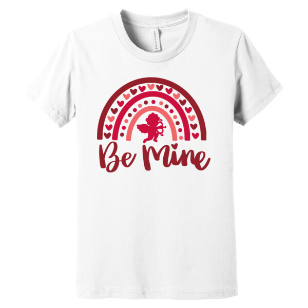 Valentine Rainbow Be Mine - Youth Premium Cotton T-Shirt Thumbnail