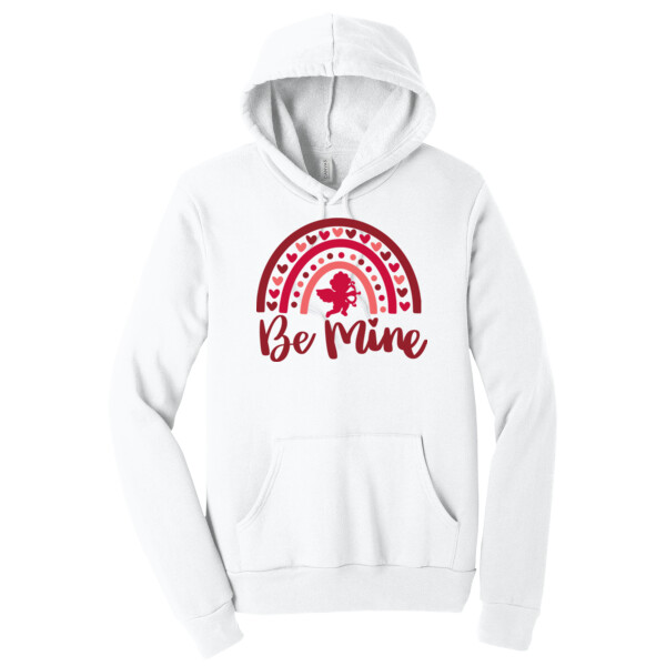 Valentine Rainbow Be Mine - Unisex Premium Fleece Pullover Hoodie Thumbnail