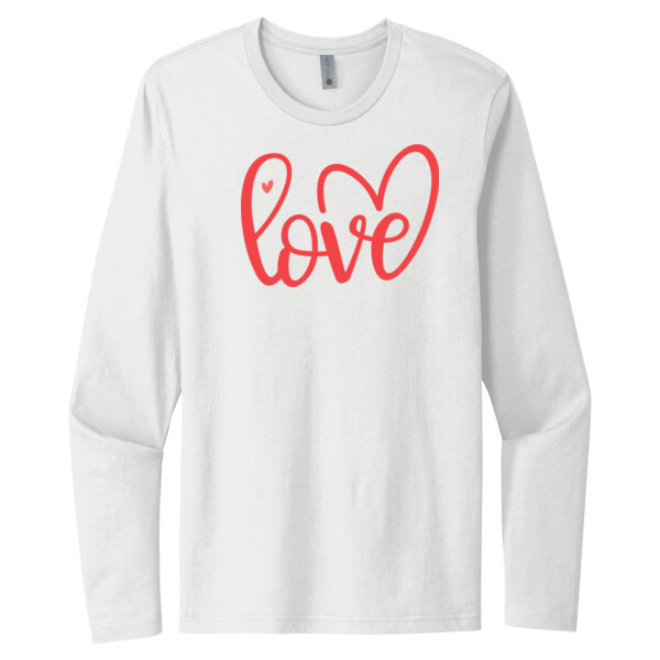 Love 2 - Unisex Premium Cotton Long Sleeve T-Shirt Thumbnail