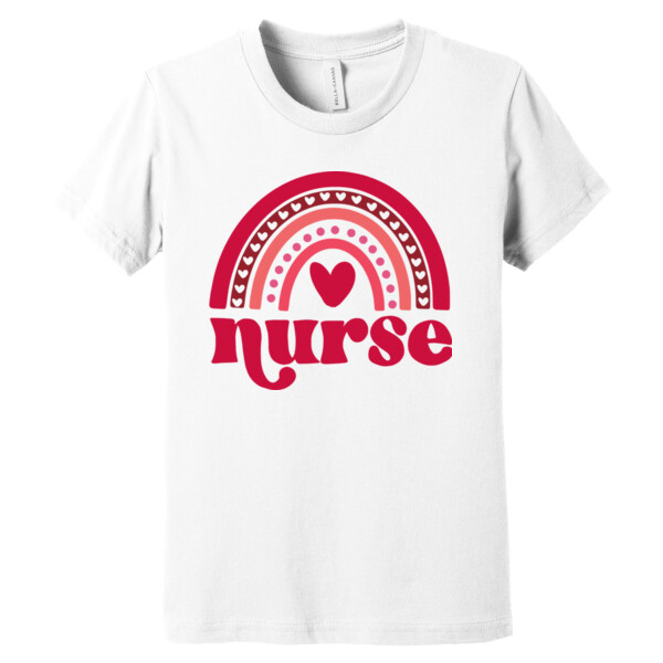 Valentine Rainbow Nurse - Youth Premium Cotton T-Shirt Thumbnail