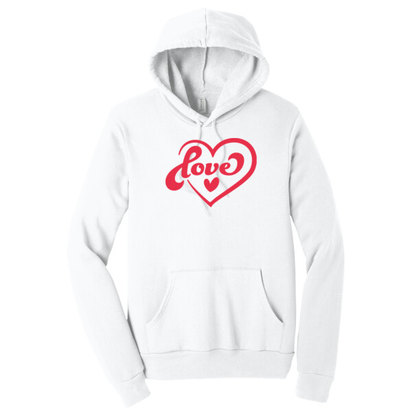 Love Heart - Unisex Premium Fleece Pullover Hoodie Thumbnail