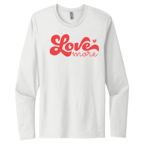 Love More - Unisex Premium Cotton Long Sleeve T-Shirt Thumbnail