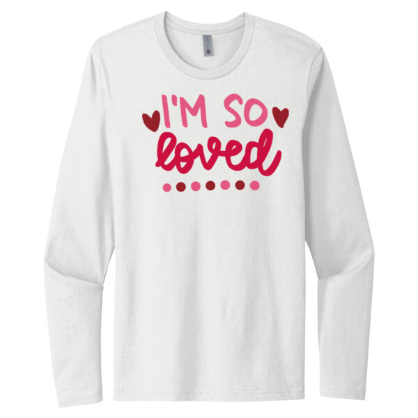 I'm So Loved - Unisex Premium Cotton Long Sleeve T-Shirt Thumbnail