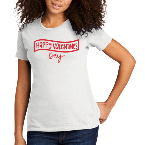 Happy Valentines Day 4 - Women's Premium Cotton T-Shirt Thumbnail