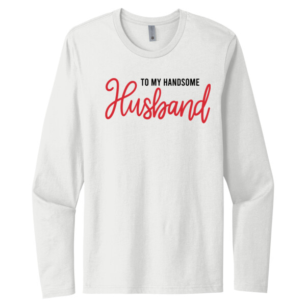 To My Handsome Husband - Unisex Premium Cotton Long Sleeve T-Shirt Thumbnail