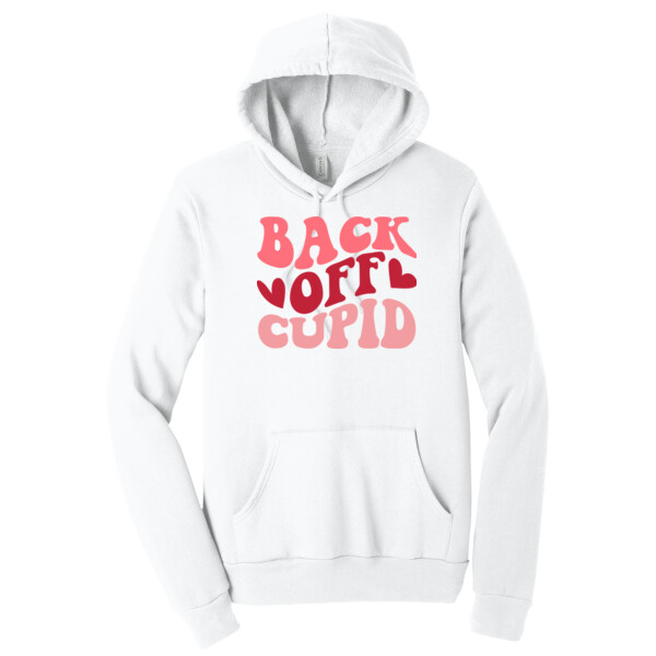 Back Off Cupid - Unisex Premium Fleece Pullover Hoodie Thumbnail