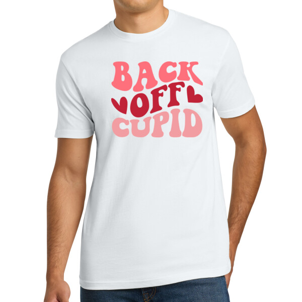 Back Off Cupid - Unisex Premium Cotton T-Shirt Thumbnail