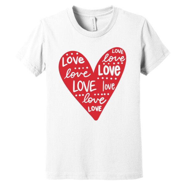 Heart Doodle - Youth Premium Cotton T-Shirt Thumbnail