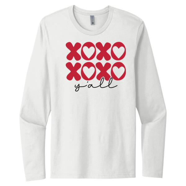 XOXO Y'all - Unisex Premium Cotton Long Sleeve T-Shirt Thumbnail