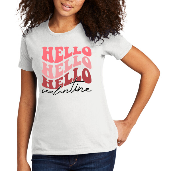 Hello Valentine - Women's Premium Cotton T-Shirt Thumbnail