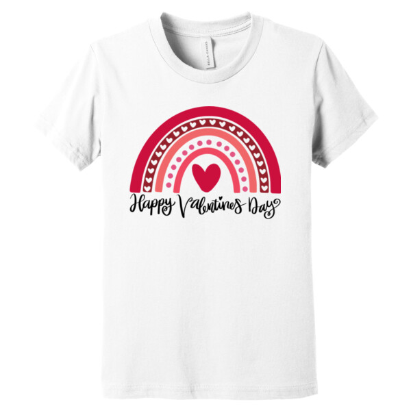 Valentine Rainbow Happy V-Day - Youth Premium Cotton T-Shirt Thumbnail