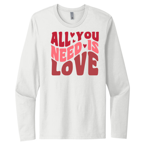 All You Need is Love - Unisex Premium Cotton Long Sleeve T-Shirt Thumbnail