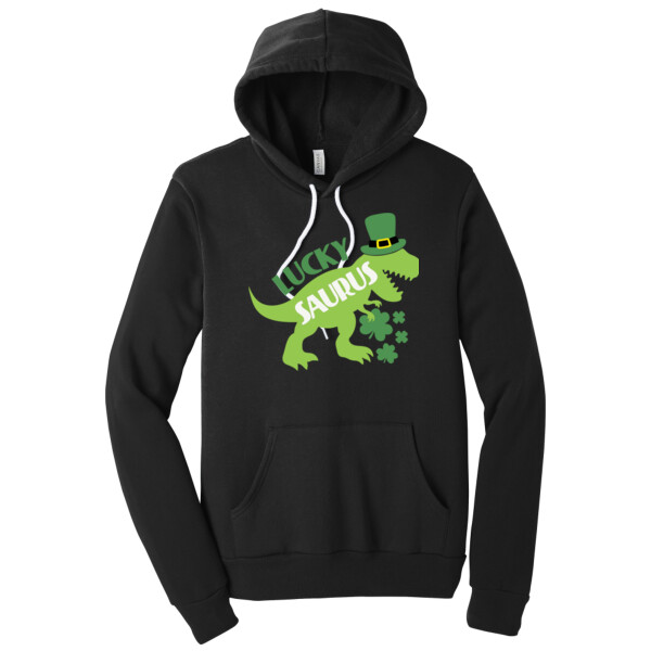 Lucky Saurus - Unisex Premium Fleece Pullover Hoodie Thumbnail