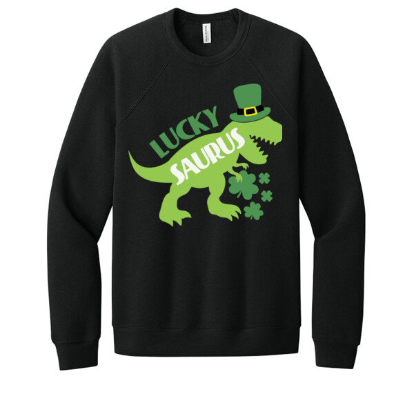Lucky Saurus - Unisex Premium Fleece Crew Sweatshirt Thumbnail