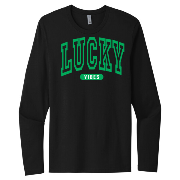 Lucky Vibes - Unisex Premium Cotton Long Sleeve T-Shirt Thumbnail