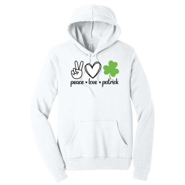 Peace Love Patrick - Unisex Premium Fleece Pullover Hoodie Thumbnail