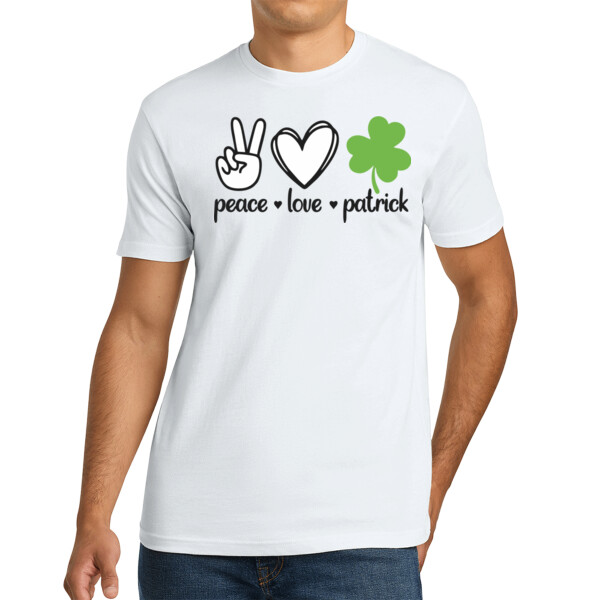 Peace Love Patrick - Unisex Premium Cotton T-Shirt Thumbnail