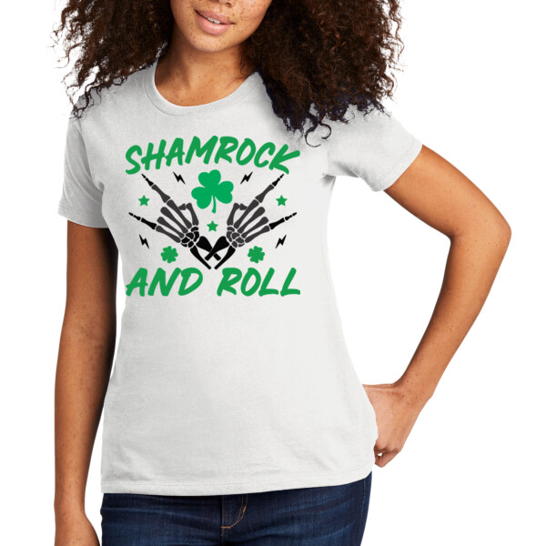 Shamrock & Roll - Women's Premium Cotton T-Shirt Thumbnail