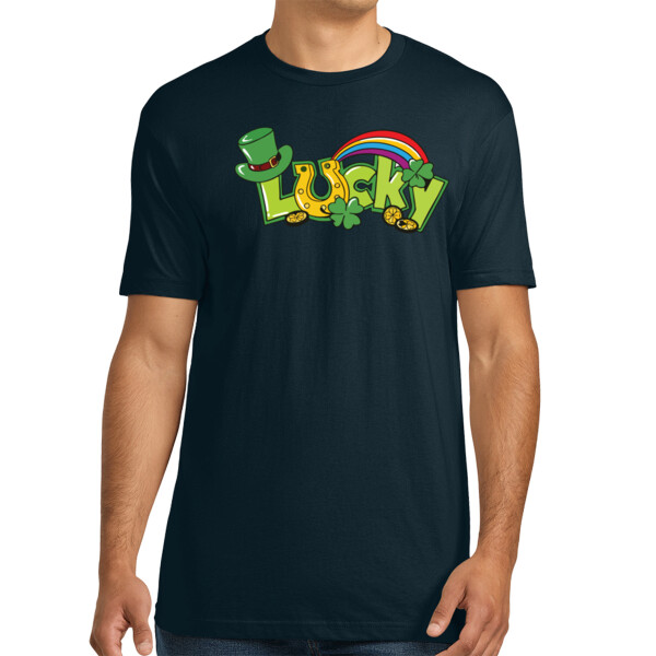 Lucky 3 - Unisex Premium Cotton T-Shirt Thumbnail