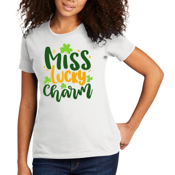Miss Lucky Charm - Women's Premium Cotton T-Shirt Thumbnail