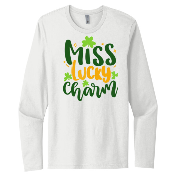Miss Lucky Charm - Unisex Premium Cotton Long Sleeve T-Shirt Thumbnail