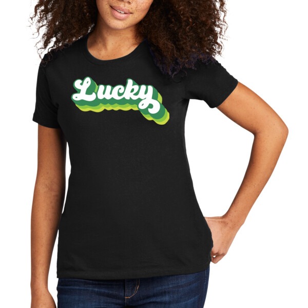 Lucky - Women's Premium Cotton T-Shirt Thumbnail