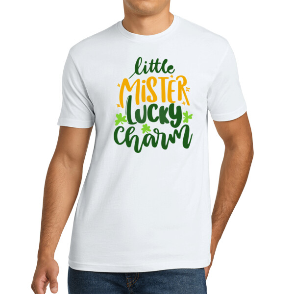 Little Mister Lucky Charm - Unisex Premium Cotton T-Shirt Thumbnail
