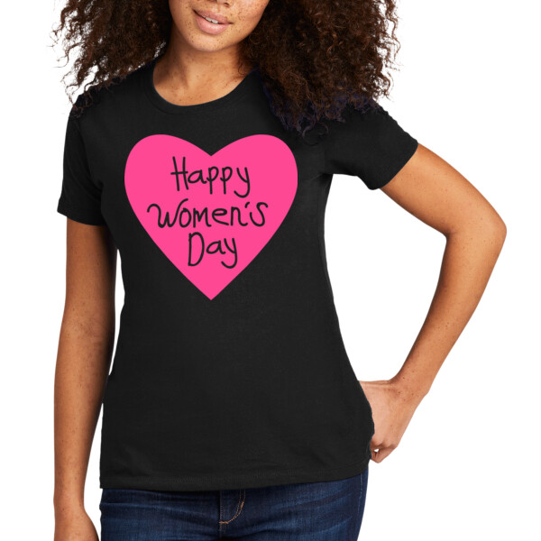 Women's Day Heart - Women's Premium Cotton T-Shirt Thumbnail