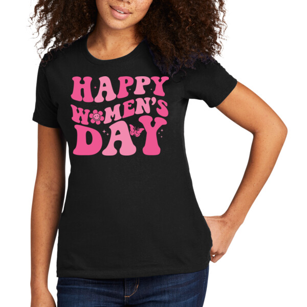 Happy Women's Day - Women's Premium Cotton T-Shirt Thumbnail
