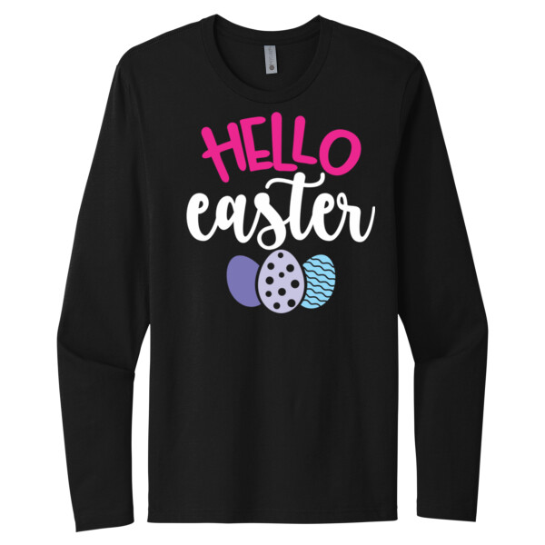 Hello Easter - Unisex Premium Cotton Long Sleeve T-Shirt Thumbnail