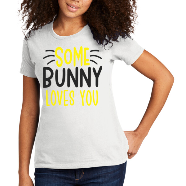 Some Bunny Loves You - Women's Premium Cotton T-Shirt Thumbnail