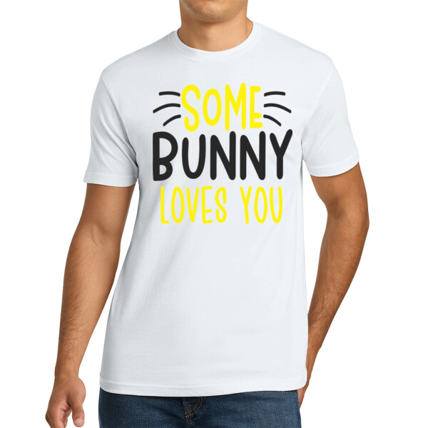 Some Bunny Loves You - Unisex Premium Cotton T-Shirt Thumbnail