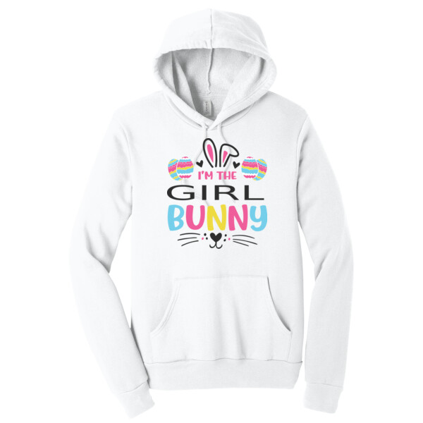 Girl Bunny - Unisex Premium Fleece Pullover Hoodie Thumbnail