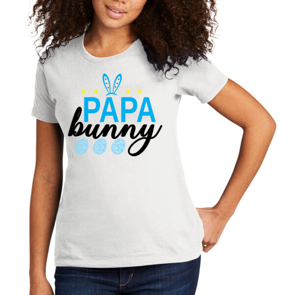 Papa Bunny - Women's Premium Cotton T-Shirt Thumbnail