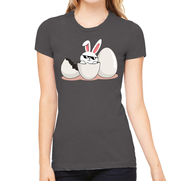 Bunny Egg - Women's Premium Cotton Slim Fit T-Shirt Thumbnail