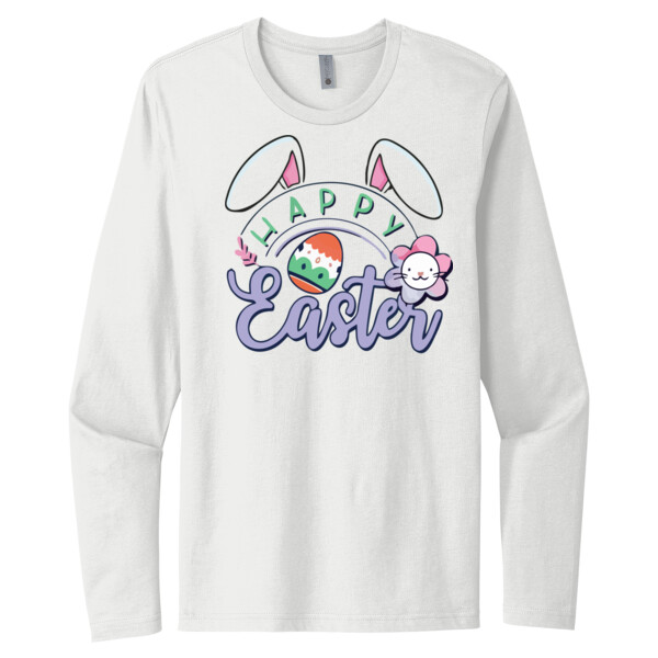 Happy Easter Flower - Unisex Premium Cotton Long Sleeve T-Shirt Thumbnail