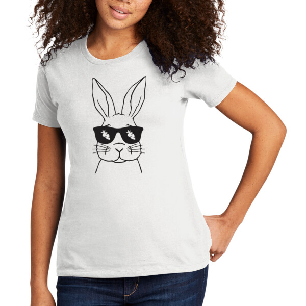 Bunny Shades Black - Women's Premium Cotton T-Shirt Thumbnail