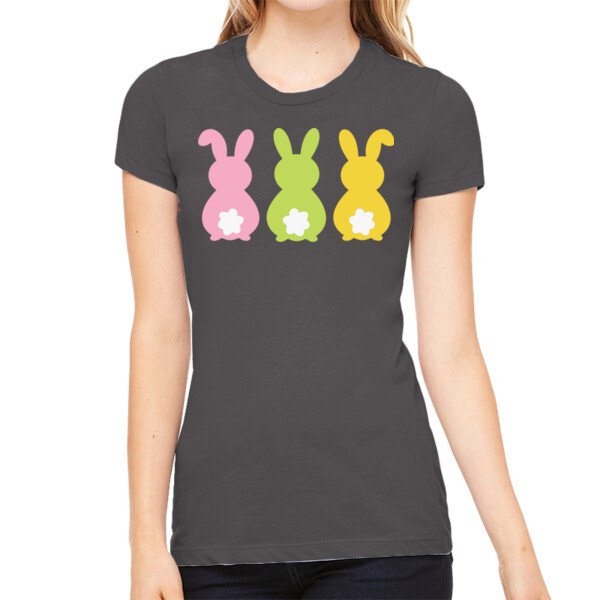 Tripple Bunny - Women's Premium Cotton Slim Fit T-Shirt Thumbnail