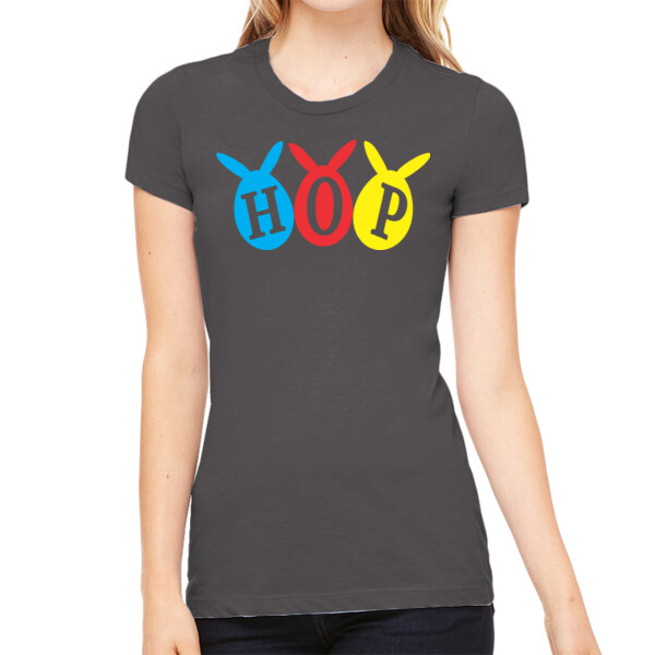 Hop - Women's Premium Cotton Slim Fit T-Shirt Thumbnail