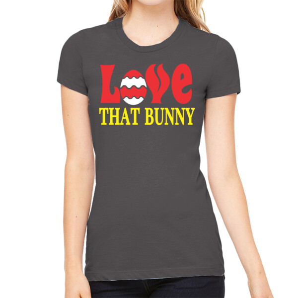 Love That Bunny - Women's Premium Cotton Slim Fit T-Shirt Thumbnail