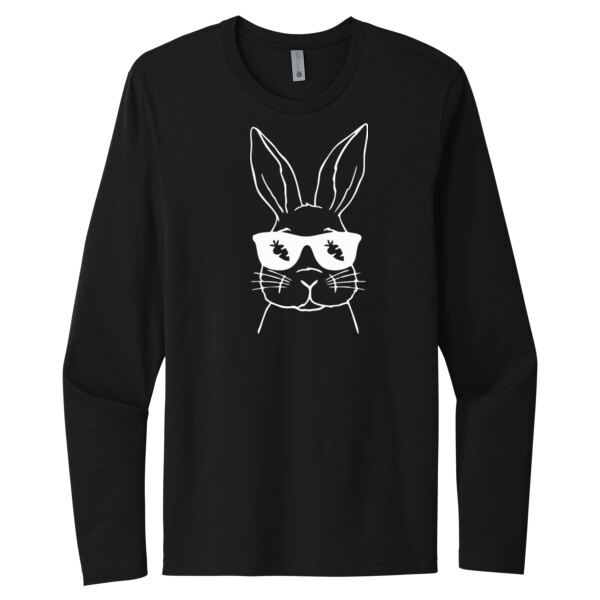 Bunny Shades White - Unisex Premium Cotton Long Sleeve T-Shirt Thumbnail