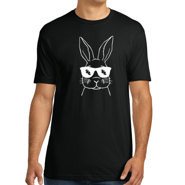 Bunny Shades White - Unisex Premium Cotton T-Shirt Thumbnail