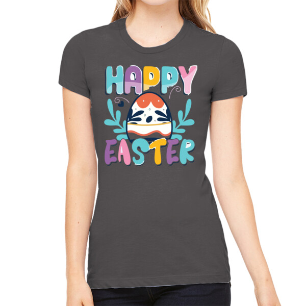 Happy Easter 2 - Women's Premium Cotton Slim Fit T-Shirt Thumbnail