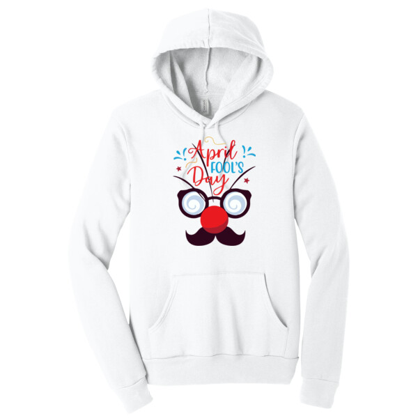 April Fools Mustache 2 - Unisex Premium Fleece Pullover Hoodie Thumbnail
