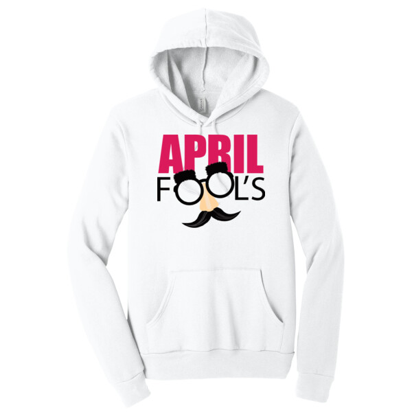 April Fools Mustache - Unisex Premium Fleece Pullover Hoodie Thumbnail