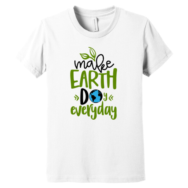 Earth Day Everyday Black - Youth Premium Cotton T-Shirt Thumbnail