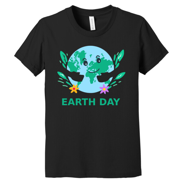Earth Day Smile - Youth Premium Cotton T-Shirt Thumbnail