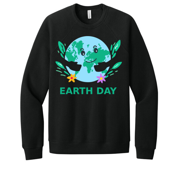 Earth Day Smile - Unisex Premium Fleece Crew Sweatshirt Thumbnail
